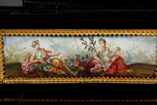 Enamel of Vienna, Viennese, Autrian, Cabinet, ebony, enamel, myths, Artemis, Acteon, Greek, 19th, Century
