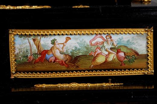 Enamel of Vienna, Viennese, Autrian, Cabinet, ebony, enamel, myths, Artemis, Acteon, Greek, 19th, Century