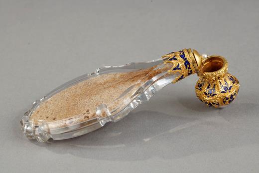 Scent bottle, salt bottle, perfume bottle ,crystal and gold, gotic, 19 century, Froment Meurice