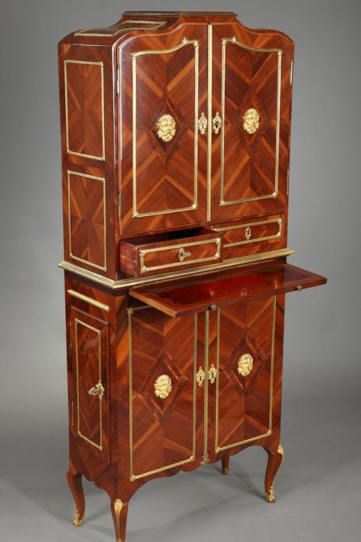 Cartonnier, cabinet wooden veneer, furniture, Louis XVI, Versailles, Antique furniture, desk