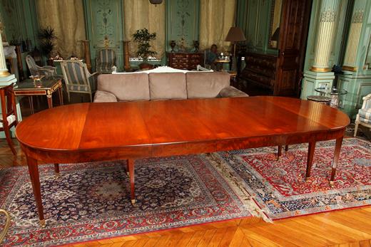 Mahogamy table, Directoire table, Directoire period, 18 century, Mahogamy, tray, large dining table, 