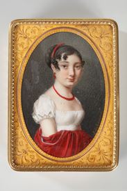 EXCEPTIONNELLE TABATIÈRE EN OR A PORTRAIT. CIRCA 1809-1819. 
