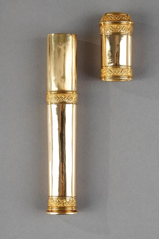 gold case, wax case, Louis XV, gold, objet de vertu, seal, 18th century