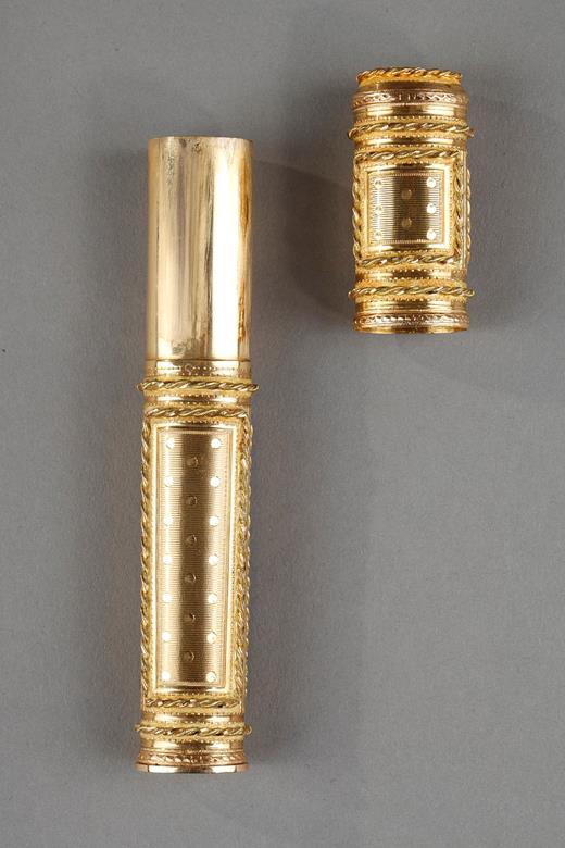 Gold wax case, 18th century Nicolas Augustin DELIONS wax case