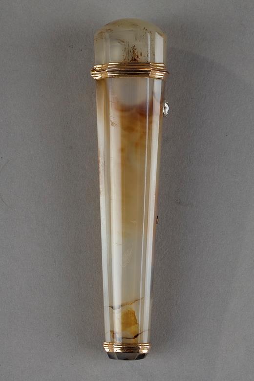 agate case 18th century, agate and gold wax case, England case, 18th century case 