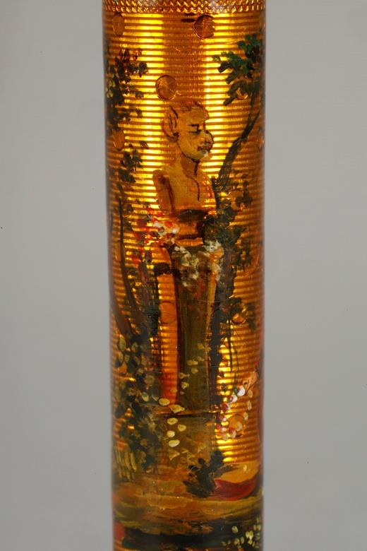gold and enamel wax case 18th century, enamel china style case