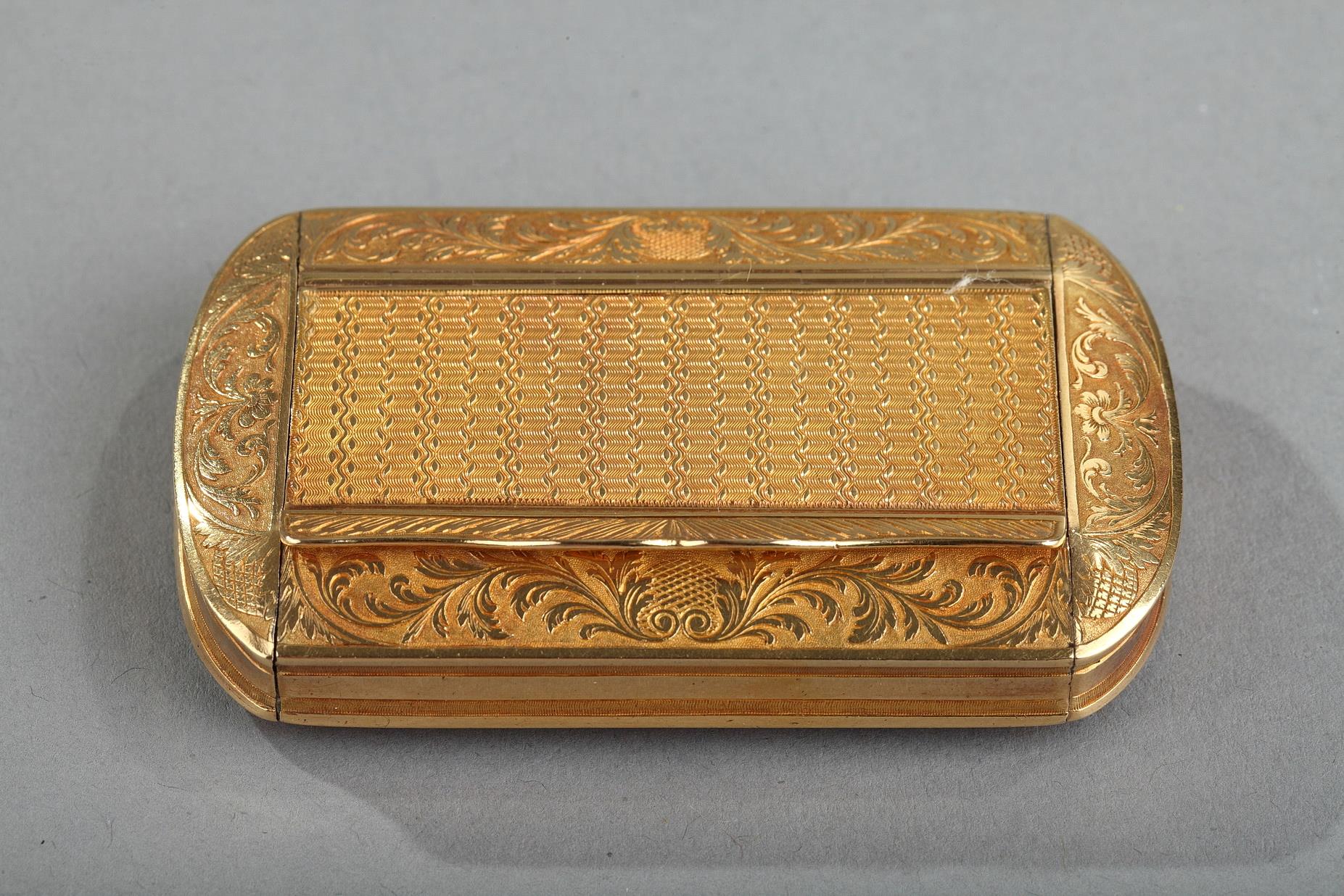 Gold Snuff Box, Restauration Period circa 1820-1830.