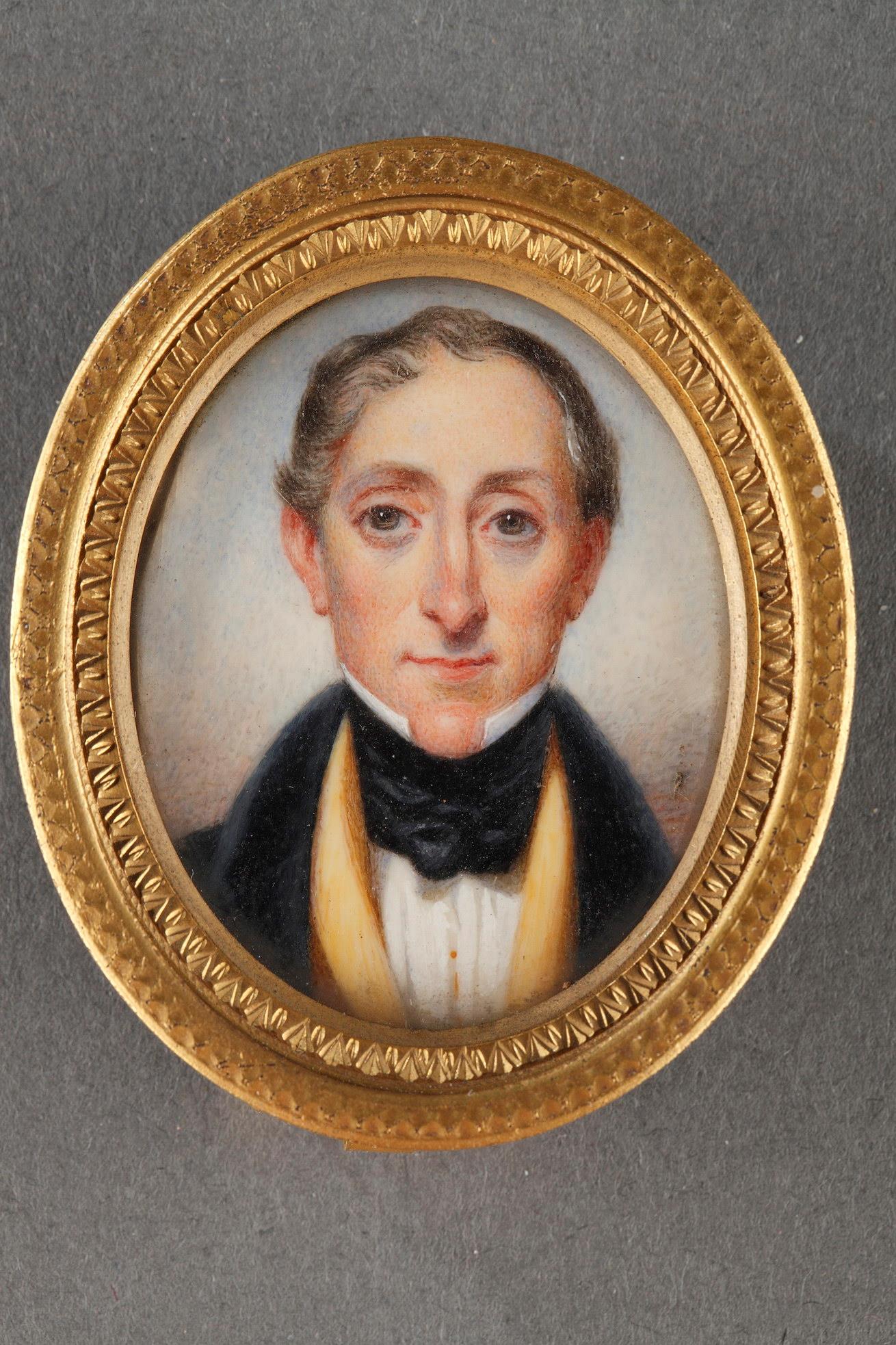 Portrait of David Schickler. Early 19th century miniature on ivory. 