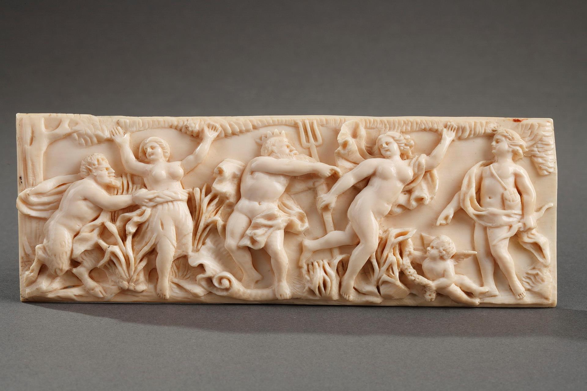 18th Century continental ivory plaque. 