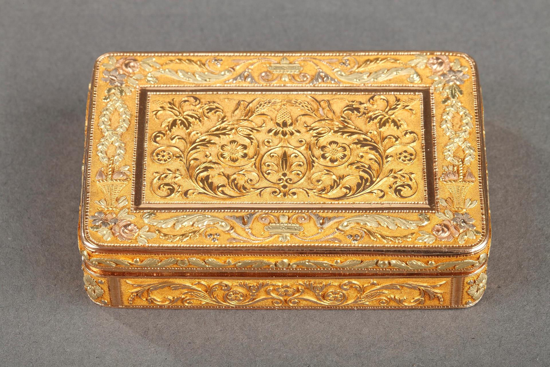 Gold box. Early 19th century. Restauration.