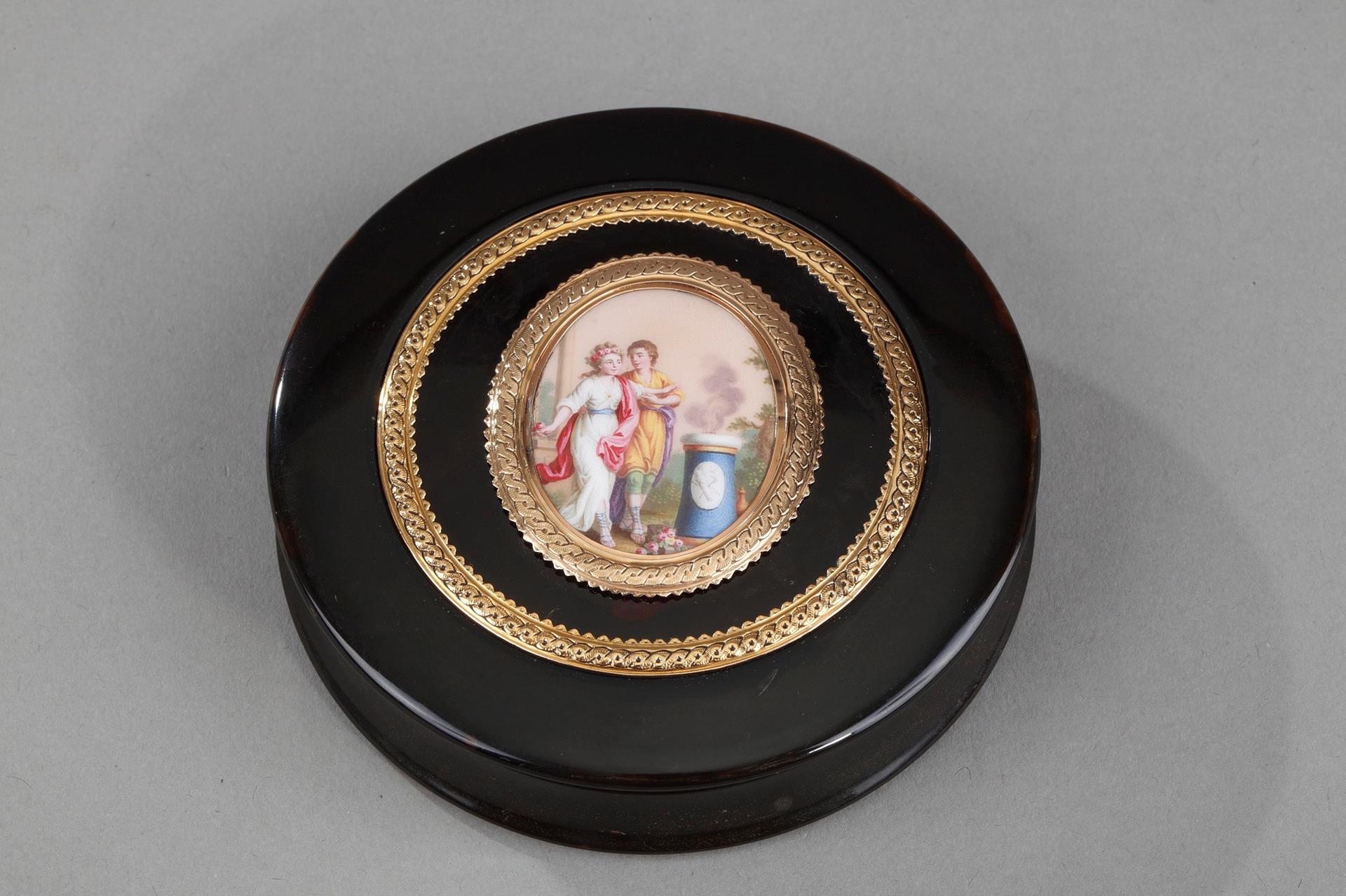 Louis XVI, tortoishell, gold, altar of love, enamel