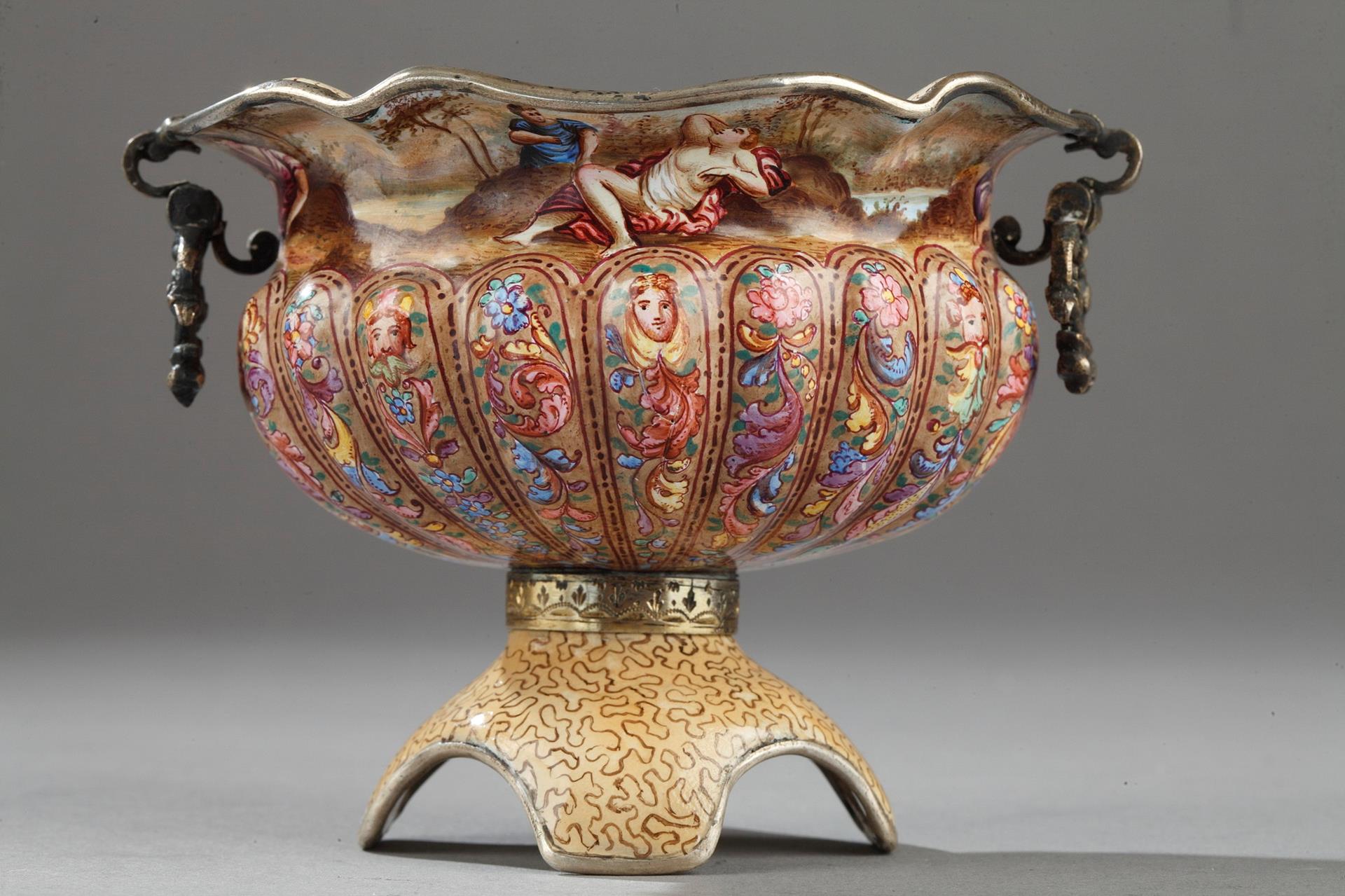 Viennese Silver And Enamel Cup. 
19th Century. 