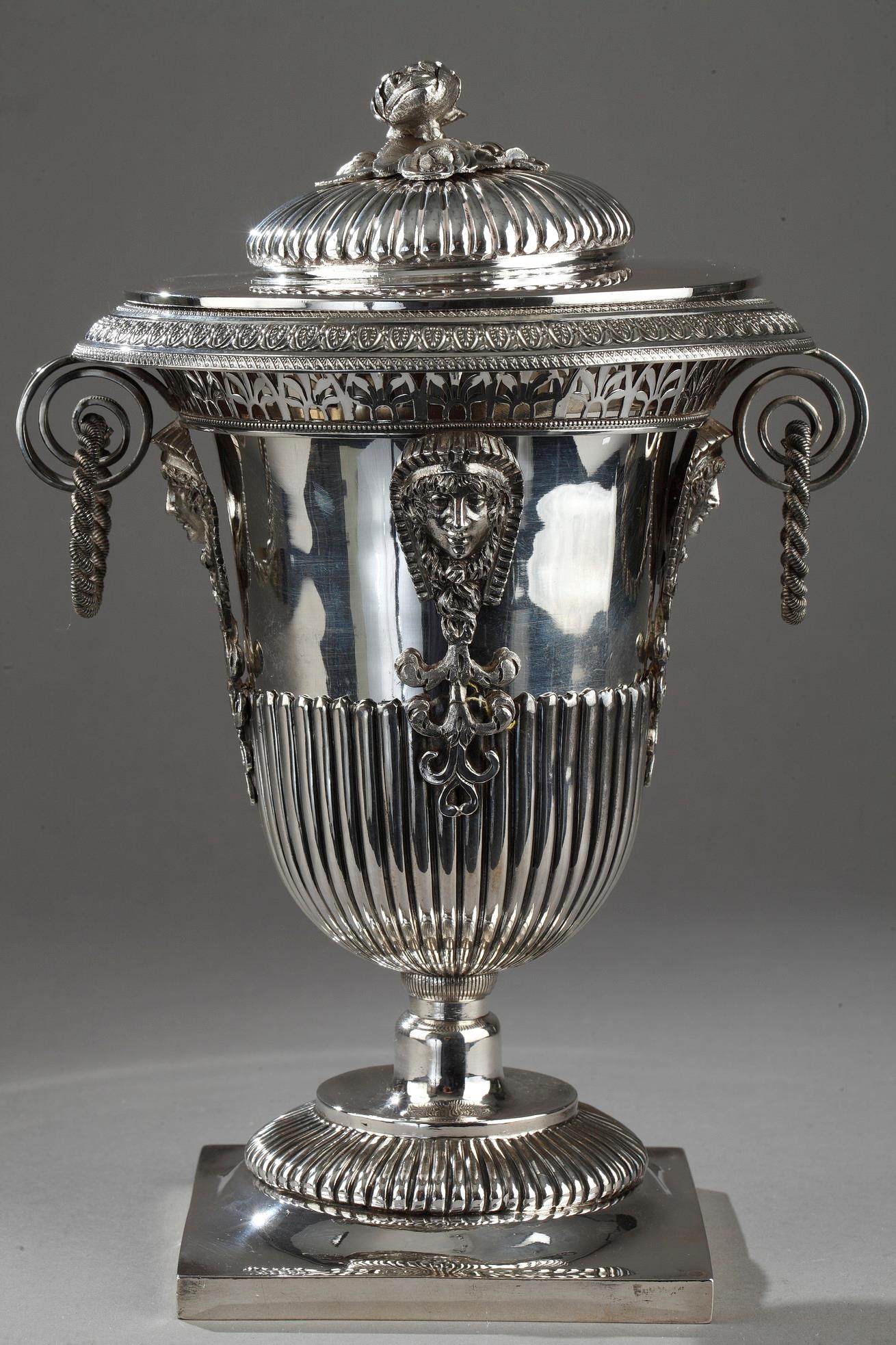 Silver Candy dish. Egyptian style. First Empire. 