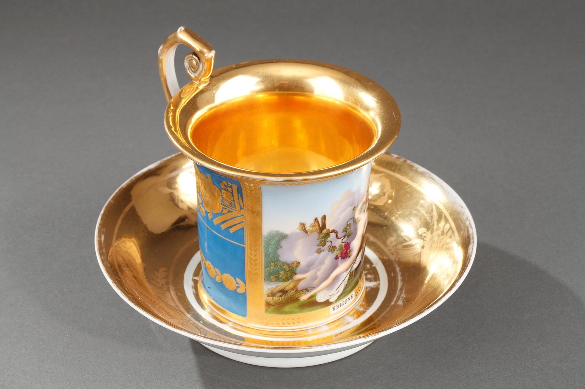 19th Century Porcelain cup with saucer, Moscow.