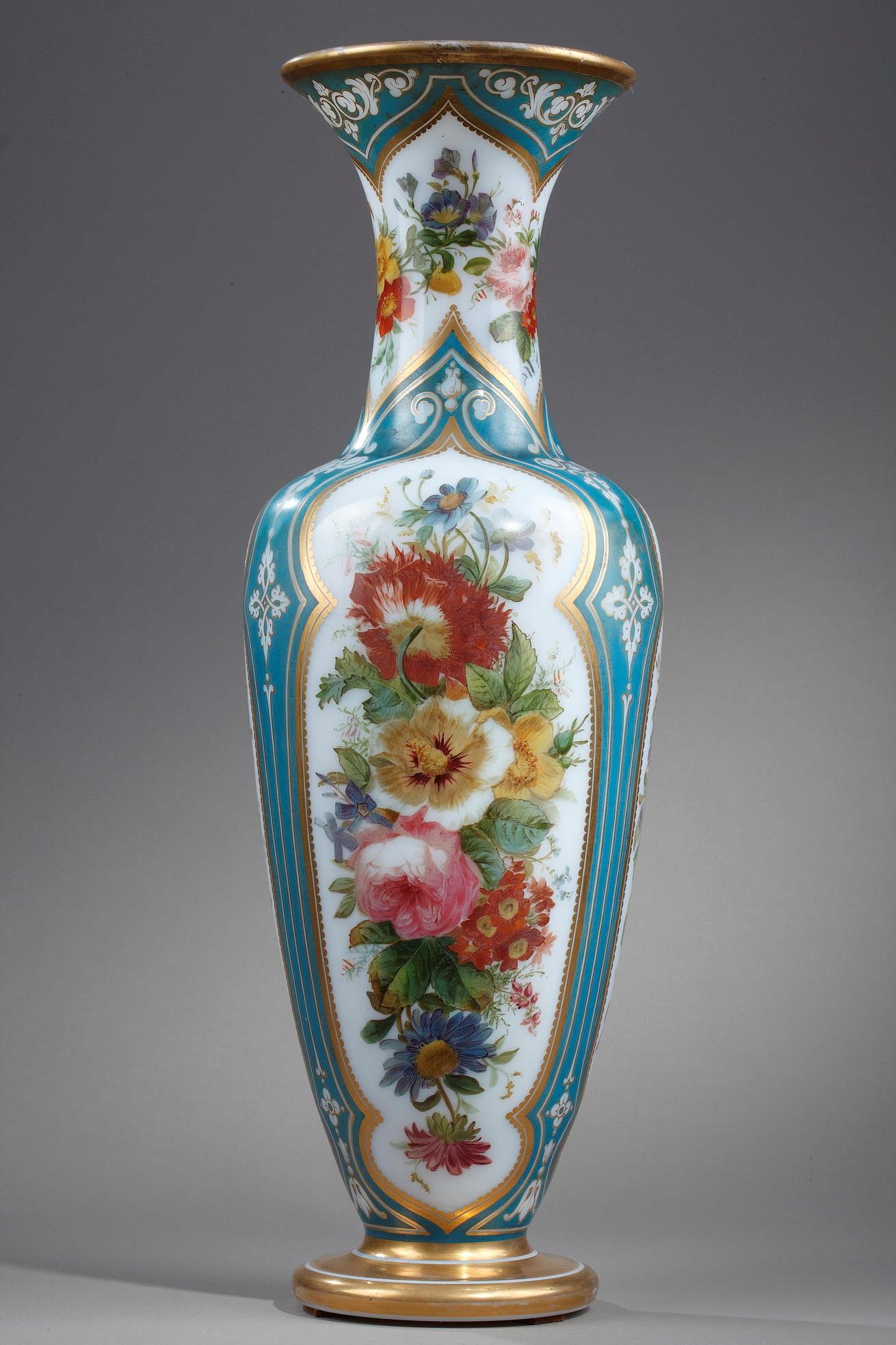 Mid-19th century French opaline vase.