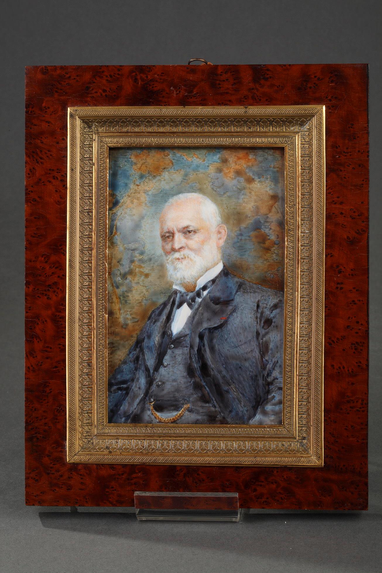 miniature, ivory, portrait of man, 19th century