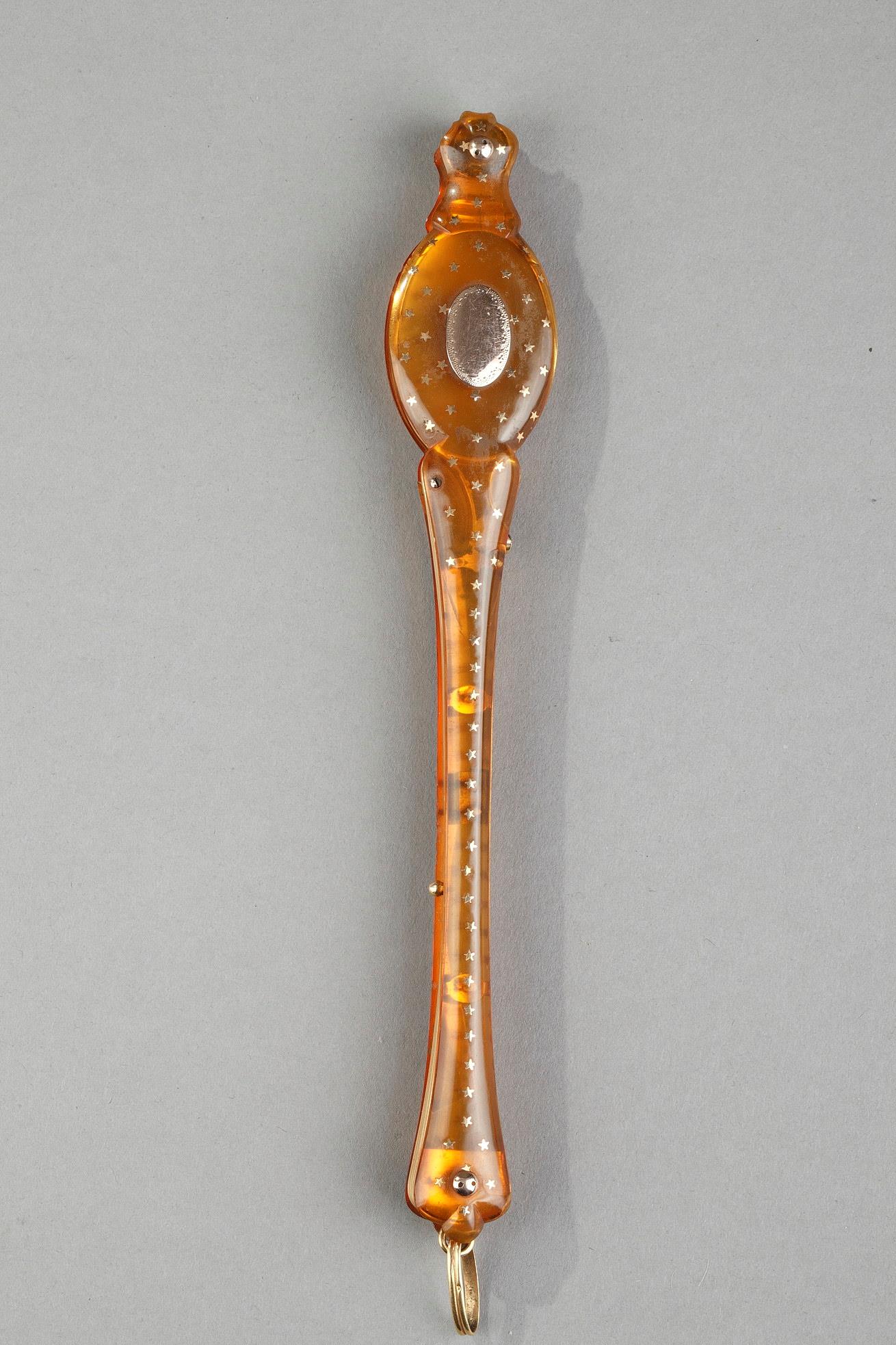 gold and tortoiseshell face-à-main with gold stars,19th century