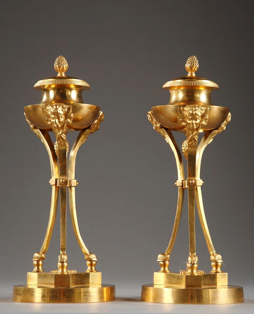 Pair of Tripods Early 19th Century Candlesticks Empire