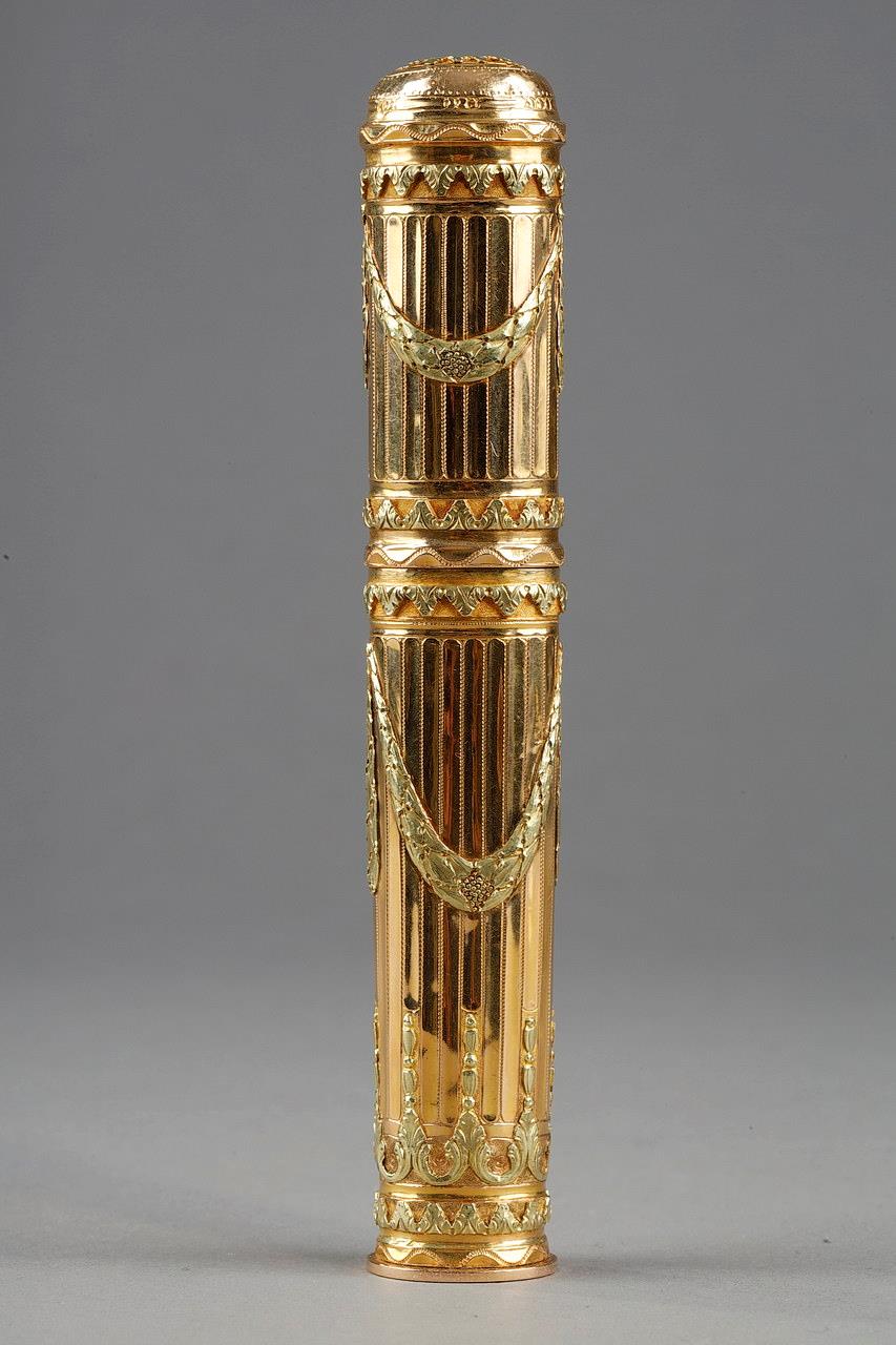 gold wax case, JB Fouache, 18th century, gold, objet de vertu, 